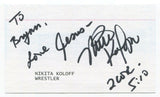 Nikita Koloff Signed 3x5 Index Card Autographed Signature Wrestler WWF WCW