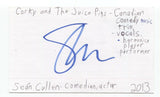 Sean Cullen Signed Index 3x5 Card Autographed Signature Comic Actor Comedian