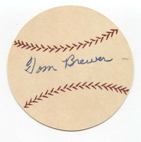 Tom Brewer Signed Paper Baseball Autographed Signature Boston Red Sox