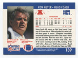 1990 NFL Pro Set Ron Meyer Signed Card Football NFL Autograph AUTO #139