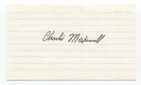 Charlie Maxwell Signed 3x5 Index Card Baseball Autographed Signature