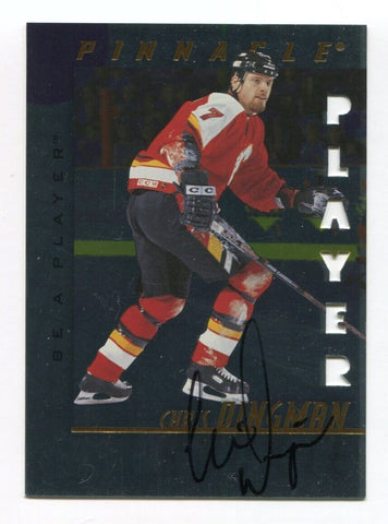 1998 Pinnacle Chris Dingman Signed Card Hockey NHL Autograph AUTO #216