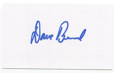 Dave Beard 3x5 Index Card Autographed Signature Oakland Athletics Debut 1980