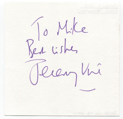 Jeremy Vine Signed Album Page Autographed Signature "To Mike" Actor