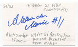 Aleks Maric Signed 3x5 Index Card Autographed Basketball Australia Serbia