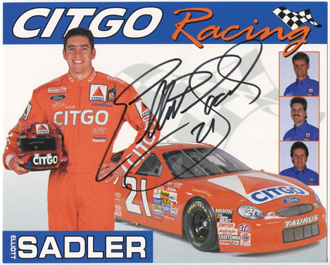 Elliott Sadler Signed 8x10 Photo NASCAR Racing Race Car Driver