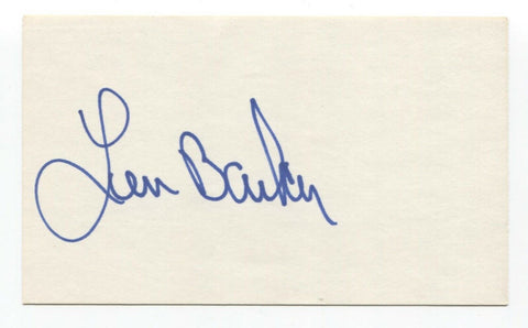 Len Barker Signed 3x5 Index Card Autographed Baseball Perfect Game