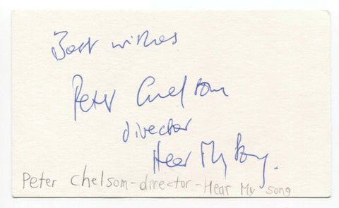 Peter Chelsom Signed 3x5 Index Card Autographed Signature Director Serendipity 