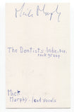 Mick Murphy Signed 3x5 Index Card Autographed Signature Band The Dentists