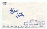 Brian Kiley Signed 3x5 Index Card Autographed Signature Comedian Comic Actor
