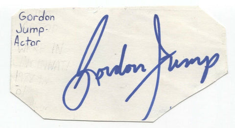 Gordon Jump Signed 3x5 Index Card Autographed Signature Actor WKRP