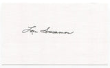 Louis Sossamon Signed 3x5 Index Card Autographed NFL Football New York Yankees