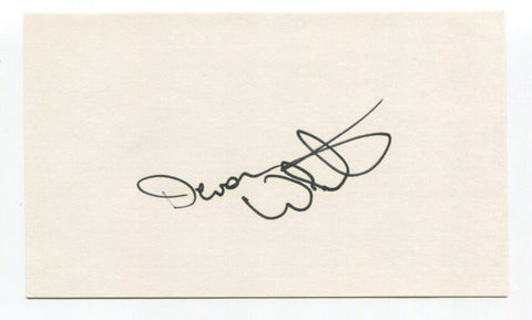 Devon White Signed 3x5 Index Card Autographed Baseball MLB California Angels