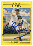 1991 Fleer Chuck Cary Signed Card Baseball RC Autograph AUTO #659