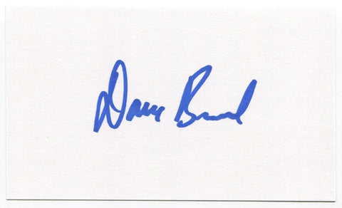 Dave Beard 3x5 Index Card Autographed Signature Oakland Athletics Debut 1980