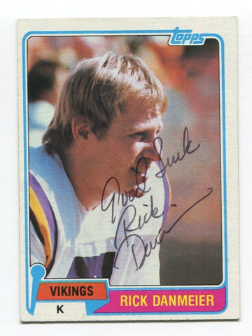 1981 Topps Rick Danmeier Signed Card Football Autographed #77