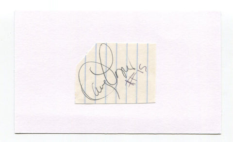 Davey Lopes signed Cut Index Card Autographed Baseball MLB World Series