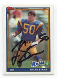 1991 Topps Frank Stams Signed Card Football Autograph NFL AUTO #544