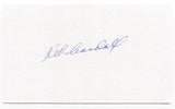 Del Crandall Signed 3x5 Index Card Autographed MLB Baseball Boston Braves