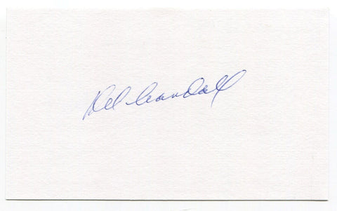 Del Crandall Signed 3x5 Index Card Autographed MLB Baseball Boston Braves