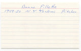 Duane Pillette Signed 3x5 Index Card Autographed MLB Baseball New York Yankees