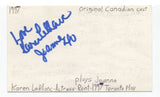 Karen LeBlanc Signed 3x5 Index Card Autographed Actress Trailer Park Boys