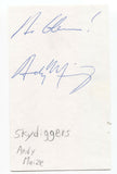 Skydiggers - Andy Maize Signed 3x5 Index Card Autographed Signature