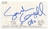 Sarah Cornell Signed 3x5 Index Card Autographed Actress Modern Family