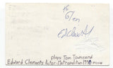Edward Clements Signed 3x5 Index Card Autographed Signature Actor Star Trek