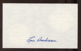 Lou Boudreau Signed 3x5 Index Card Vintage Autographed Baseball Signature