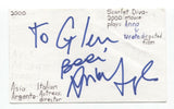 Asia Argento Signed 3x5 Index Card Autographed Actress Signature Director