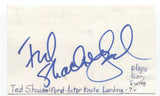 Ted Shackelford Signed 3x5 Index Card Autograph Signature Actor Knots Landing