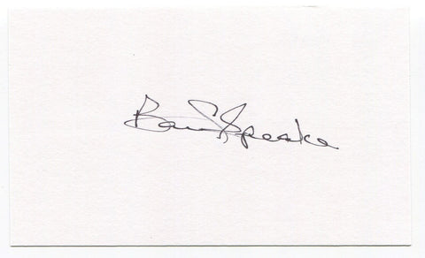 Bob Speake Signed 3x5 Index Card Autographed MLB Baseball Chicago Cubs