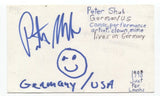 Peter Shub Signed 3x5 Index Card Autographed Signature Actor Clown