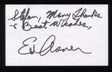 Ed Asner Signed 3x5 Index Card Autographed Signature 