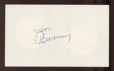 Jim Bunning Signed 3x5 Index Card Vintage Autographed Baseball Signature