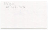 Bob Spicer Signed 3x5 Index Card Autographed Baseball Kansas City Athletics