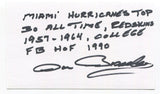 Don Bosseler Signed 3x5 Index Card Autographed NFL Football Washington