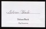 Dolores Black Signed 3x5 Index Card Signature Autographed Flag Seasmstress