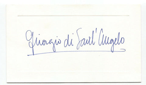 Giorgio di Sant Angelo Signed Card Autographed Signature Clothing Designer RARE
