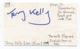 Terence Kelly Signed Index Card Autographed Actor Diary Of A Wimpy Kid X Files