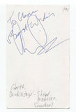 Garth Drabinsky Signed 3x5 Index Card Autograph Signature Film Producer