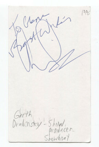 Garth Drabinsky Signed 3x5 Index Card Autograph Signature Film Producer