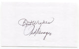 Ted Savage Signed 3x5 Index Card Baseball Autographed Signature Philadelphia