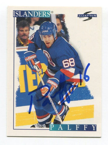 1995 Pinnacle Zigmund Palffy Signed Card Hockey NHL Autograph AUTO #267