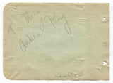 James "Archie" Robbins and Andrea King Signed Album Page Autographed Actor