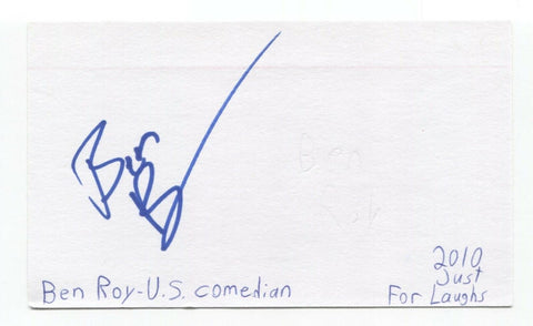 Ben Roy Signed 3x5 Index Card Autographed Signature Comedian Comic Actor