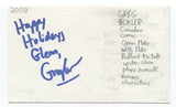 Greg Eckler Signed 3x5 Index Card Autographed Signature Musician Mike Bullard 