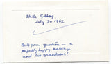 Stella Gibbons Signed Card Autographed Signature Novelist Cold Comfort Farm