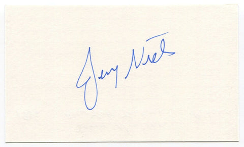 Jerry Nielsen Signed 3x5 Index Card Autographed MLB Baseball New York Yankees